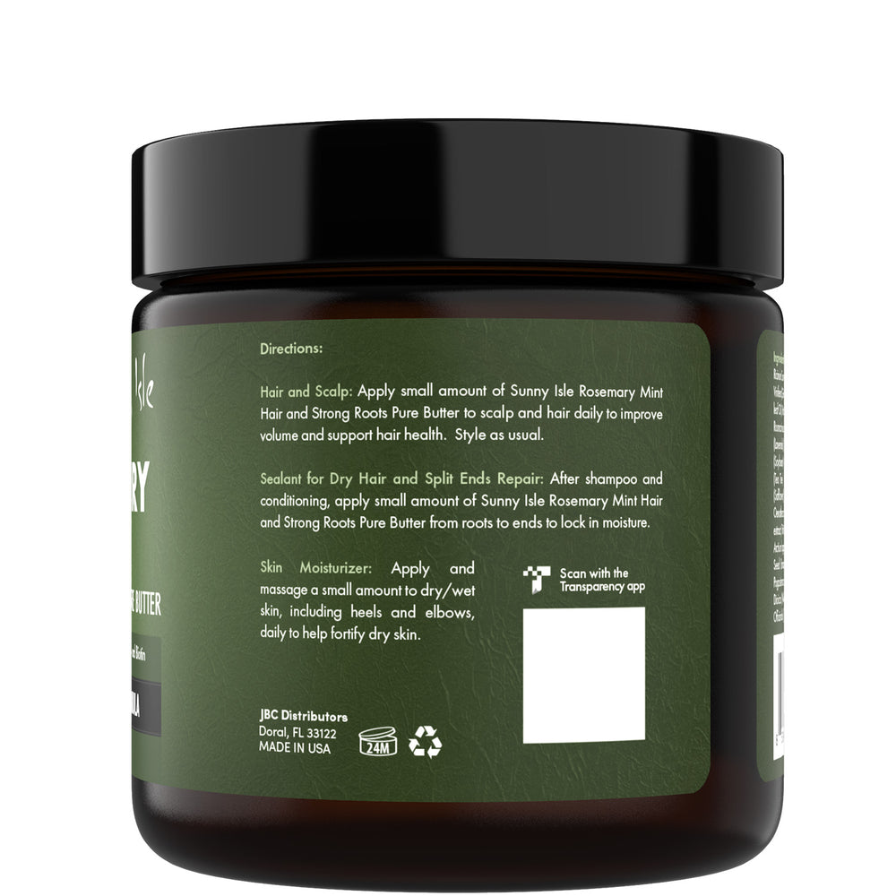 Sunny Isle Rosemary Mint Hair and Strong Roots Butter 4oz